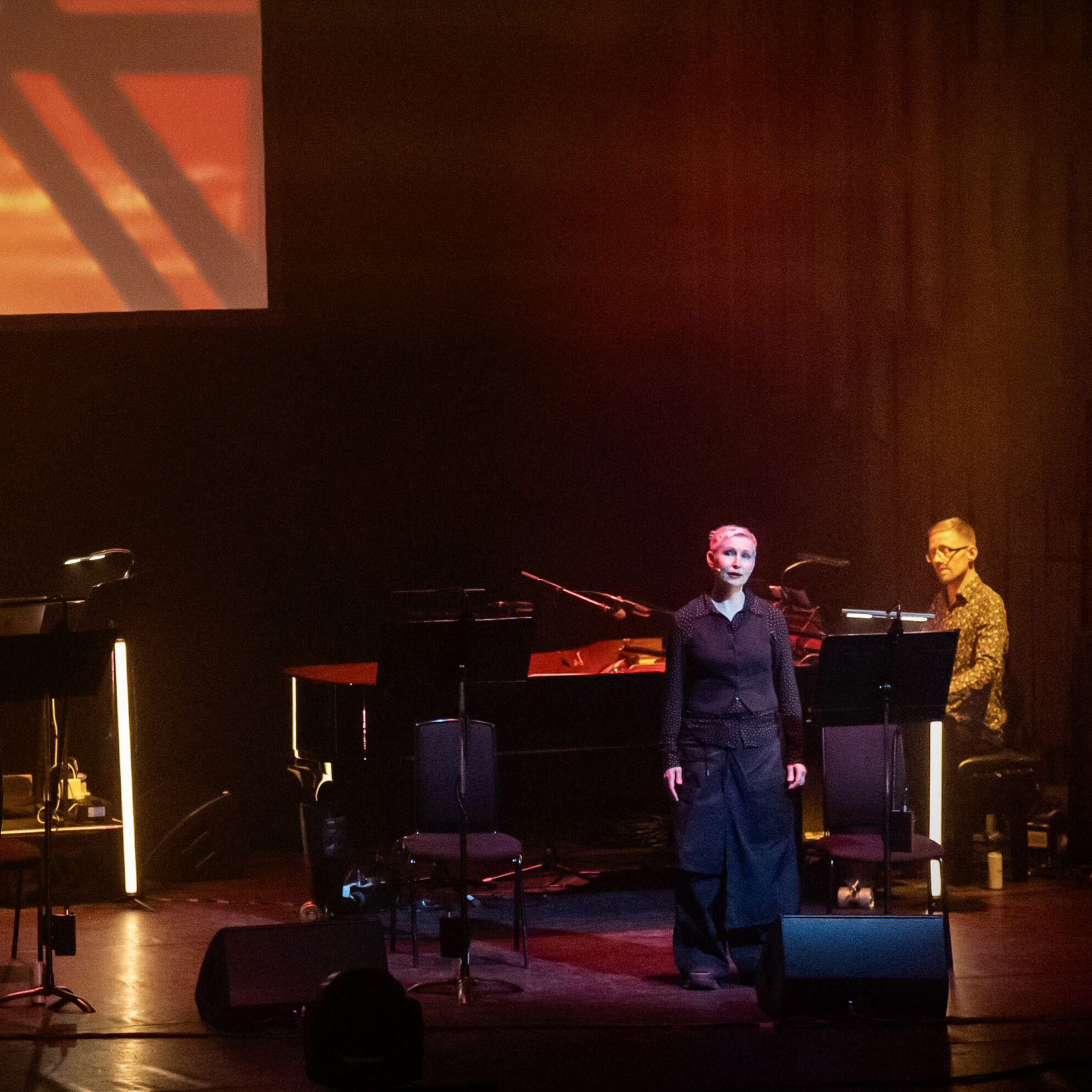 A scene from Derek Jarman:Modern Nature, The Prospect Cottage Diaries @ Barbican Hall. Directed by James Dacre. Adapted by Living Productions & Bold Tendencies.
(Opening 08-04-2025)
©Tristram Kenton 04-25
(3 Raveley Street, LONDON NW5 2HX TEL 0207 267 5550  Mob 07973 617 355)email: tristram@tristramkenton.com