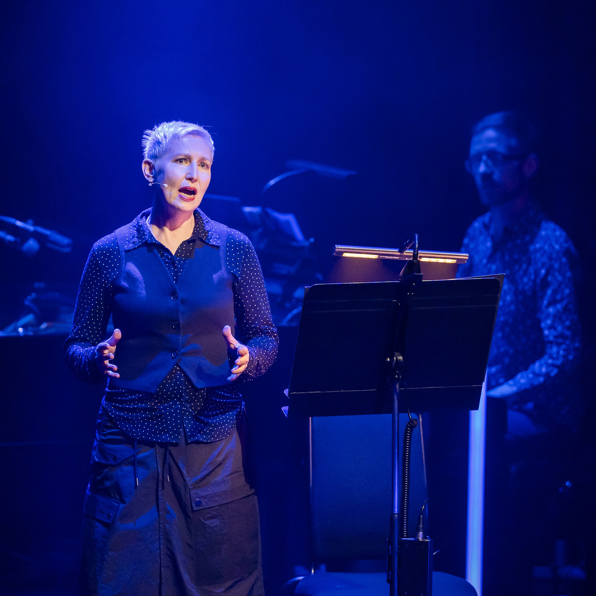 A scene from Derek Jarman:Modern Nature, The Prospect Cottage Diaries @ Barbican Hall. Directed by James Dacre. Adapted by Living Productions & Bold Tendencies.
(Opening 08-04-2025)
©Tristram Kenton 04-25
(3 Raveley Street, LONDON NW5 2HX TEL 0207 267 5550  Mob 07973 617 355)email: tristram@tristramkenton.com